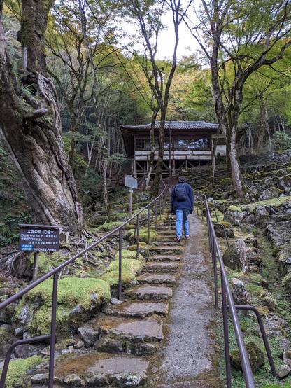 The long climb up rugged stone steps to Amida-ji.