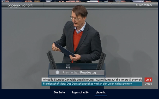 Bildschirmfoto 15.11.2024 09:36 - Bundesminister für Gesundheit Karl Lauterbach - Deutschland November 2024