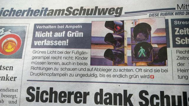 Artikel Überschrift "Nicht auf Grün verlassen"