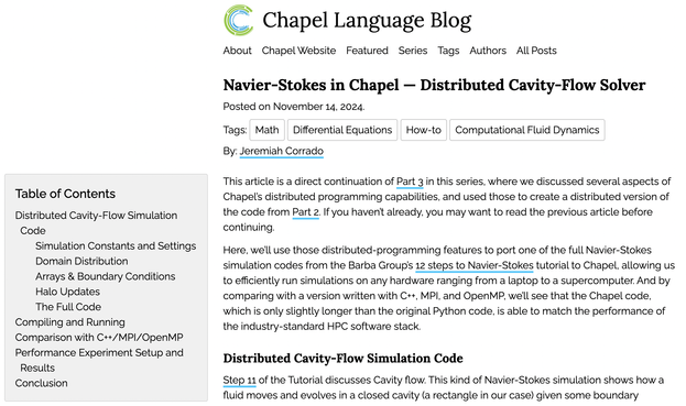 Screen shot of the linked blog article