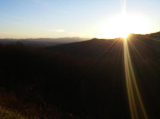 Sunset on the Blue ridge parkway