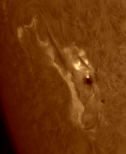 The solar chromosphere, 656.23 nm: the activer region 3801