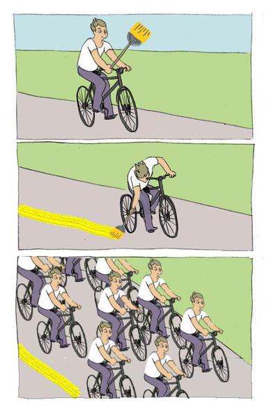 Bike stick meme but it’s a pain brush and for once everyone was happy