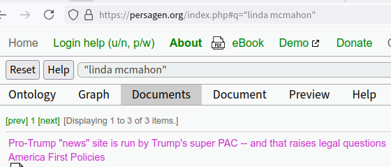 Presumptive EdSec Linda McMahon

Comments:
* odd choice
* billionaire Vince McMahon sex trafficking allegations
https://en.wikipedia.org/wiki/Vince_McMahon#Sexual_misconduct_allegations
* Trump1 EdSec was the vacuous transphobe billionaire Betsy DeVos
* ultra-Christian right DeVos is a huge proponent of school vouchers i.e. privatization of public education

#USpol #LindaMcMahon #WWE #EdSec
#Trump2 #GOP #Project2025
#PrivateSchools #SchoolVouchers #privatization
#billionaires #capitalism #billionaires #libertarianism
#Christofascism #BetsyDeVos