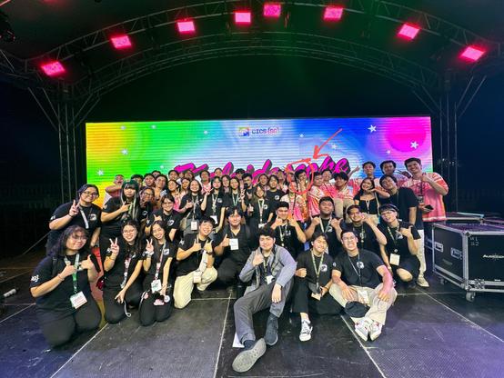 A photo of the officers and committee staff of the College of Information and Computer Studies Student Government (CICSSG) that took their duties for “Kaleidoscope: The DLSU–D Pop Culture Festival” until the end of the event.

My position in the photo op is circled and pointed to with a red arrow.

SOURCE FILE:
https://drive.google.com/file/d/1pa0CliCCEMthiPWMqrn53I2Bi8fU9EnC/view?usp=sharing

#ColorTheScopeInKaleidoscope
#CICSPioneers
#CICSSG2425
#DLSUD #CICS