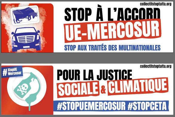 🚜⛔ #StopEUMercosur 🔥✊ ✅ Pour la Justice Sociale & Climatique #NouveauCadreCommercialMaintenant ❌ Stop aux Traités des Multinationales! #⃣ #StopUEMercosur #StopALE #StopCETA ✊ #SouverainetéAlimentaireMaintenant! #NouveauCadreCommercialMaintenant!