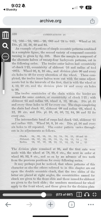 And the dense description of how they made it on a geometric lathe