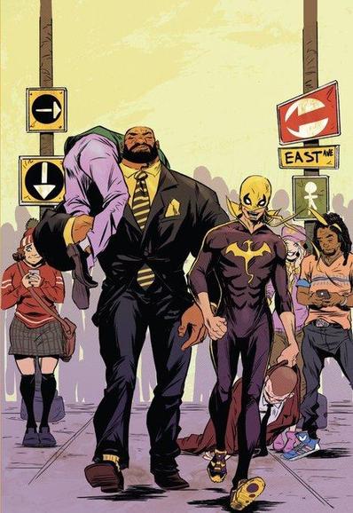 Luke Cage and Iron Fist by Sanford Greene