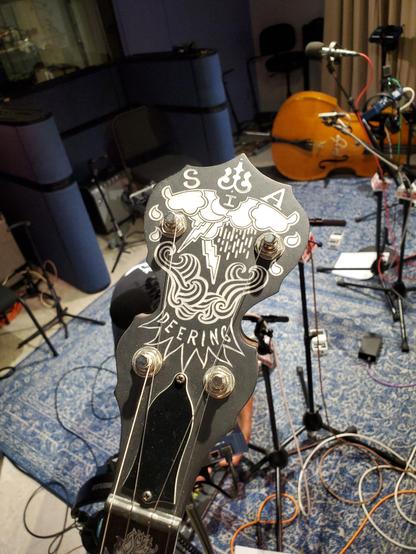 Scott Avett's beautiful banjo headstock.
