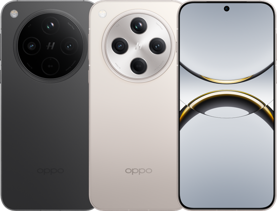 A promotional image for the Oppo Find X8 5G phone.  The image showcases the phone's design and lists its specifications, including display, processor, storage, camera, operating system, battery, price (₱54,999 for the 12GB/256GB model), and available colors (Star Grey, Space Black, Shell Pink, and Blue).  Additional offers include an extended warranty and free accessories.