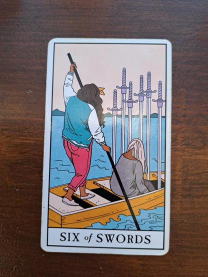 Tarot card 6 of Swords