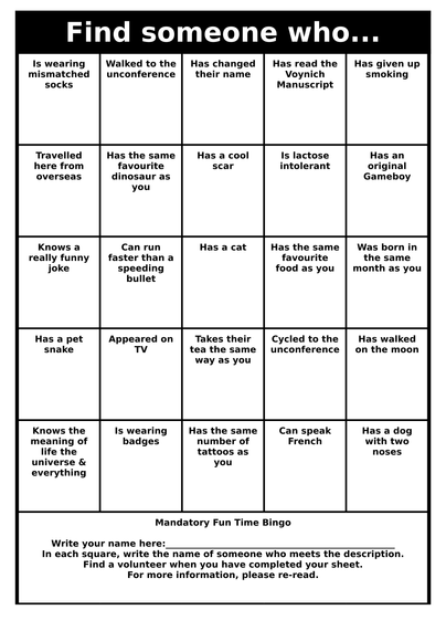 Another page of silly questions