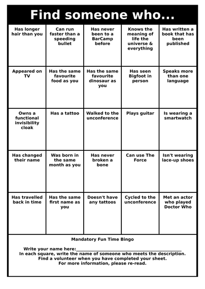 Increasingly silly questions.