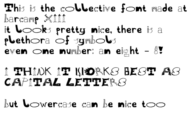 screenshot of text in the font