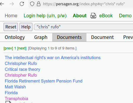 [thread] Christopher /  Chris Rufo
https://en.wikipedia.org/wiki/Christopher_Rufo

* conservative activist
* New College of Florida board member
* senior fellow, Manhattan Institute for Policy Research
*  opponent of critical race theory
* opposes 2SLGBTQIA+ education
* contends public schools "hunting grounds for sexual predators"

#education #CrriticalTheory #CriticalRaceTheory
#ChrisRufo #ManhattanInstitute #FarRight #Triumpism #GOP #fascism #racism #antiCRT
#antiLGBT #transphobia
#DeSantis #NewCollegeOfFlorida