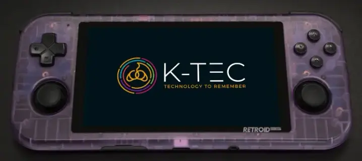 The Retroid Pocket 3+, with K-TEC's optimized configuration and brand-name SD card.