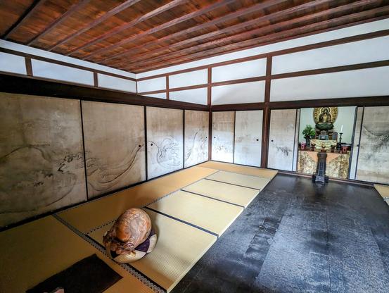 The temple's principal image and 'altar room'.