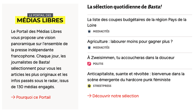 La sélection du portail des médias libres du jeudi 28 novembre 2024