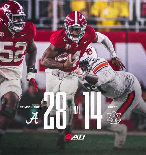Alabama wins the 89th Iron Bowl.