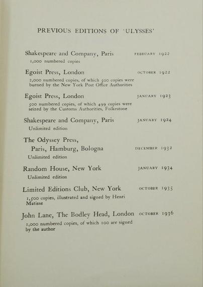 primeras ediciones del #Ulises #Ulysses de #JamesJoyce