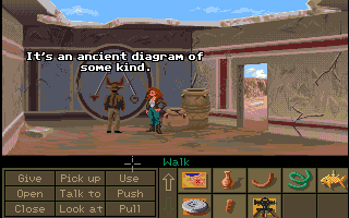 Screenshot of Indiana Jones and the Fate of Atlantis on the Commodore Amiga