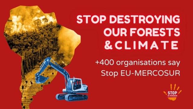 ⛔ STOP EU-MERCOSUR 🌍🔥 
📢 Alert #ToxicTrade ☠️☣️
🚜🧑‍🌾 +400 organisations from EU and Latin American countries urge political decision makers to #StopEUMercosur ‼️
➡️ https://europeantradejustice.org/toxic-trade-alert-400-organisations-urge-political-decision-makers-to-drop-eu-mercosur-deal
👉 EN/ES/FR/PT/DE/NL: https://europeantradejustice.org/eu-mercosur-nov2024
 
#StopEUMercosur #StopUEMercosur #StopUEMercosul #StopAgrotoxics 
#NewTradeFrameworkNOW #UNDROP #FoodSovereigntyNOW #HumanRights  
