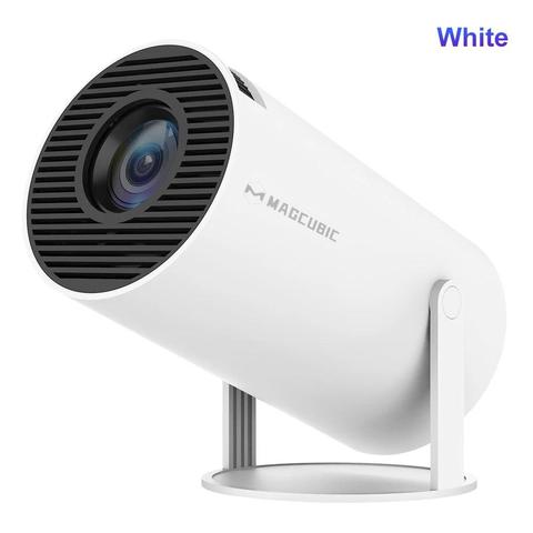 4K Android Projector with Dual WiFi6 and BT5.0 White_Tuzkuz