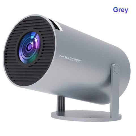 4K Android Projector with Dual WiFi6 and BT5.0 Grey_Tuzkuz
