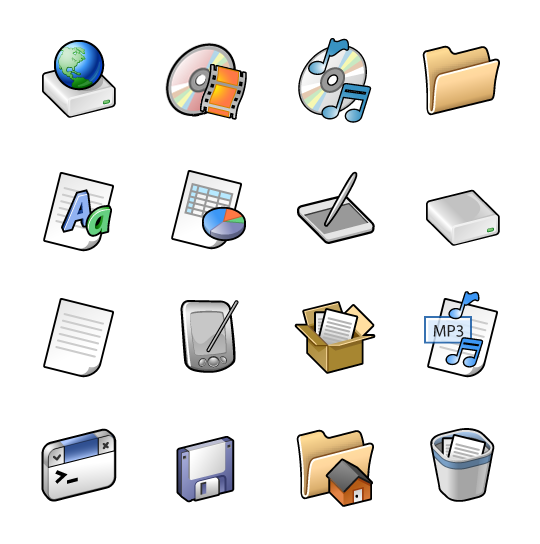 Bluecurve icons from Red Hat Linux