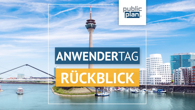 Bild von Düsseldorf mit Schrift: Anwendertag Rückblick