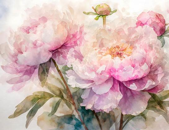 40% OFF HOLIDAY ART ends this week.  All art can be viewed here:  https://pabodie.com and today's featured  PEONIES WATERCOLOR here:
https://pabodie.com/989129/Peonies%20Watercolor.html
