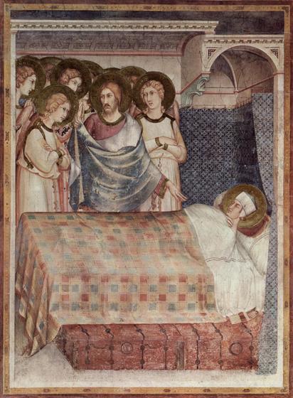 The Dream of St. Martin, fresco cycle with scenes from the life of St. Martin of Tours, chapel in the lower church of San Francesco in Assisi, Simone Martin, 1322-1326. Source: Wikimedia Commonsꜛ (license: public domain).