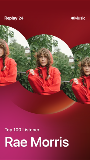 I was a Top 100 Listener of Rae Morris.