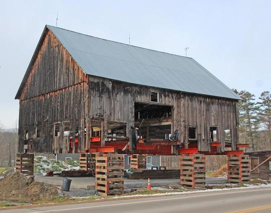 Barn during restoration.
