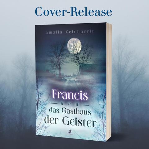 Das Buchcover zeigt ein Foto: eine nächtliche ländliche Szene mit kahlen Bäumen und einem großen Vollmond.