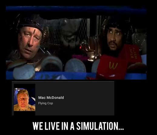 A cop in the fifth element crashes into a McDonald's truck and gets covered in big Mac's. His name is mac McDonald.