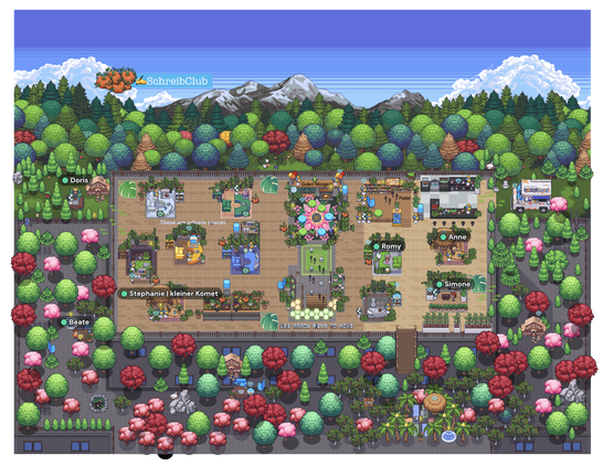 Screenshot Online SchreibClub auf GatherTown