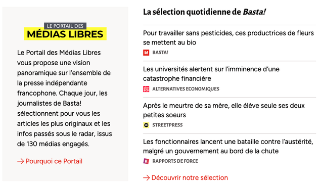 La sélection du portail des médias libres du mercredi 4 décembre
