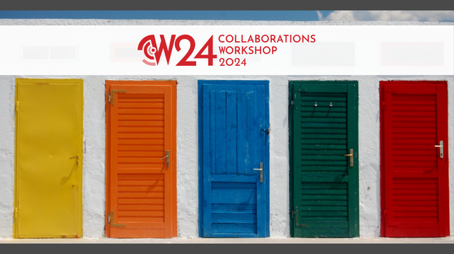 CW24 logo, five colourful doors