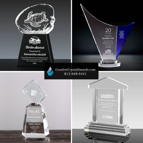 Engraved crystal awards, corporate crystal awards, optical crystal awards, high end crystal awards supplier, personalized crystal awards, corporate awards, unique crystal awards, wholesale crystal awards supplier USA, crystal trophies, Creative Crystal Awards