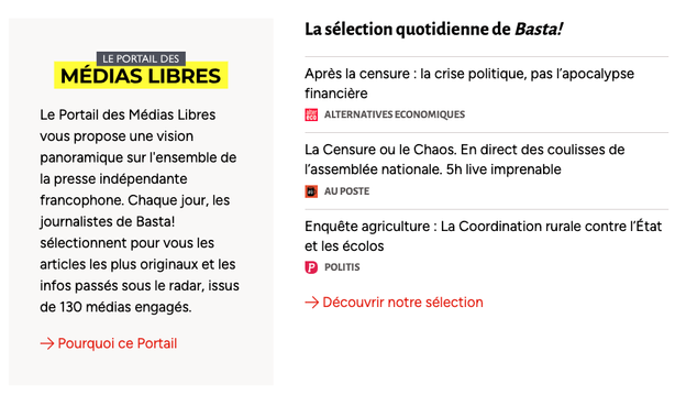 Sélection du portail des médias libres du jeudi 5 décembre