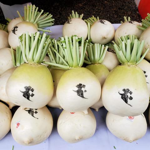 Blessed daikon at Daihoon-ji. On December 7th and 8th they are consumed to fortify the body at the start of winter.