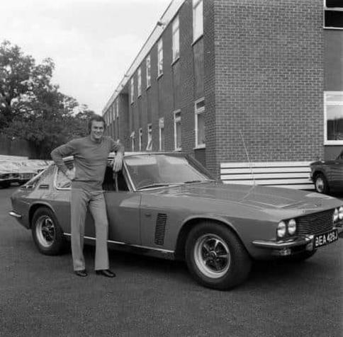 Tony Curtis and his Jensen Interceptor.