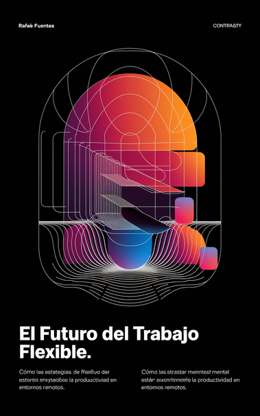🌐 El futuro del trabajo flexible: Bienestar mental que impulsa la productividad remota 🚀. AI generated image.