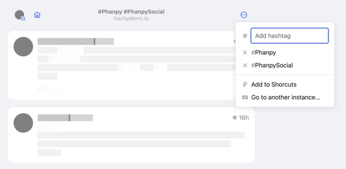 Multi-hashtag timeline