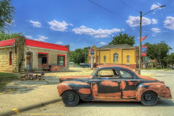 Parked Rusty Car 