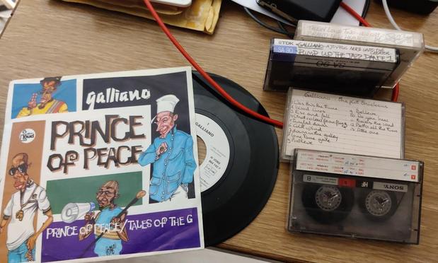 Single of 'Prince of Peace' by Galliano from 1992, together with my old cassette tapes :-)