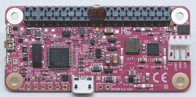 photo of the PiJuice Zero HAT helps a Pi Zero with power management