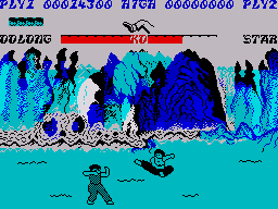 Screenshot of Yie Ar Kung Fu 128K on the ZX Spectrum