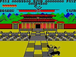 Screenshot of Yie Ar Kung Fu 128K on the ZX Spectrum